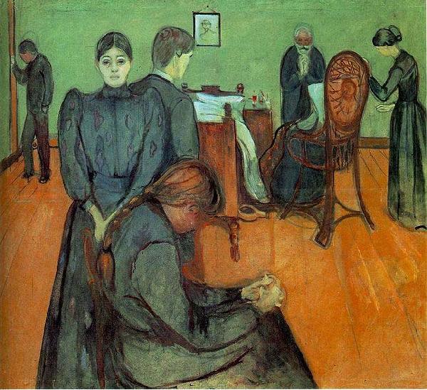Edvard Munch Death in the Sickroom. oil painting image